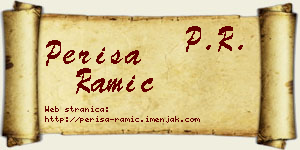 Periša Ramić vizit kartica